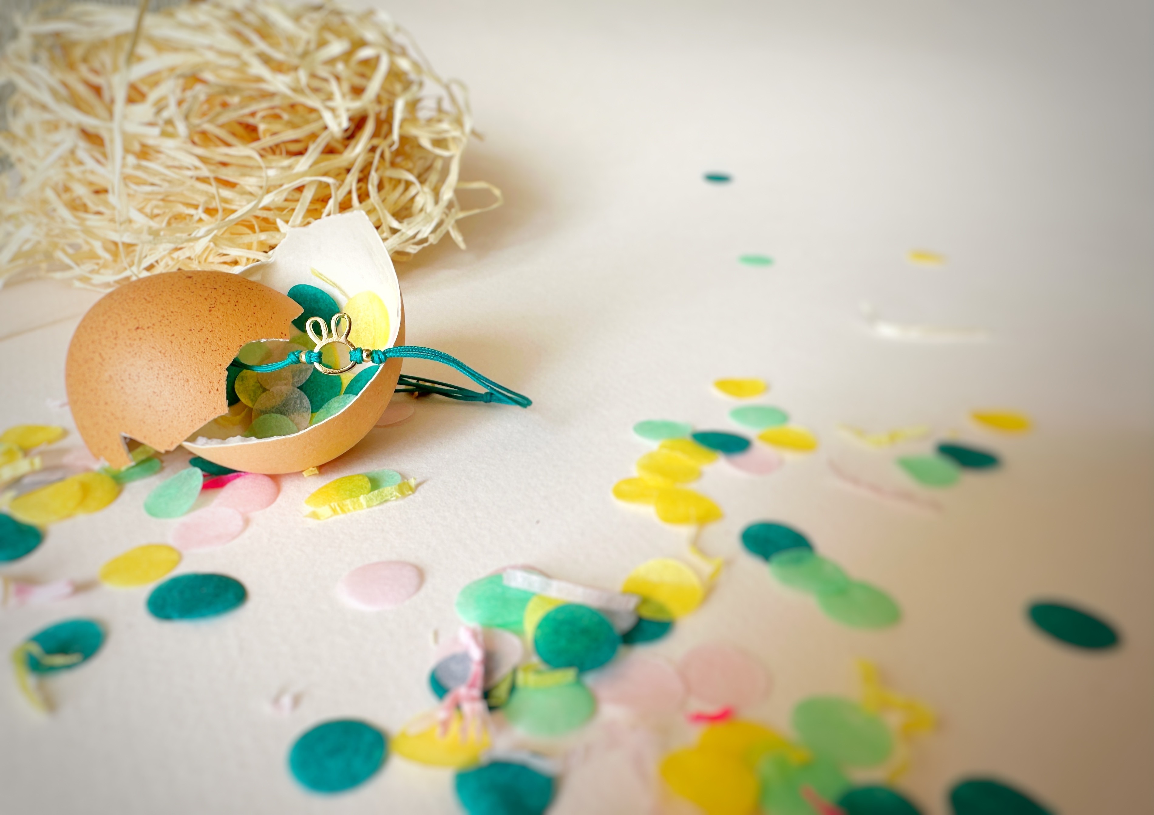 OEUF BRACELET PORTE BONHEUR "MON LAPIN D'AMOUR"- LMD
