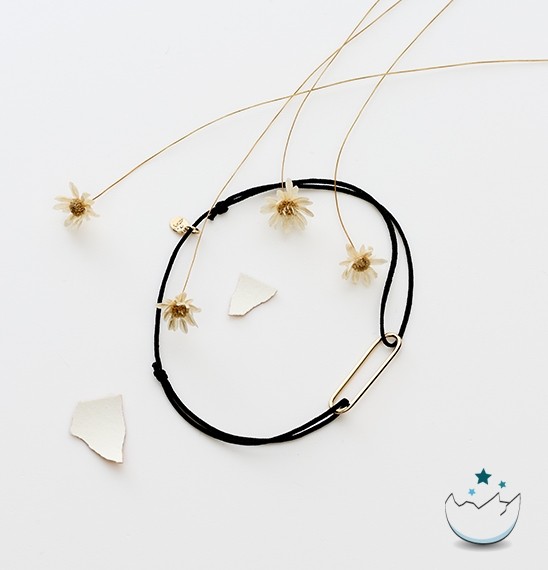 ŒUF BRACELET BIBI COULISSANT NOIR