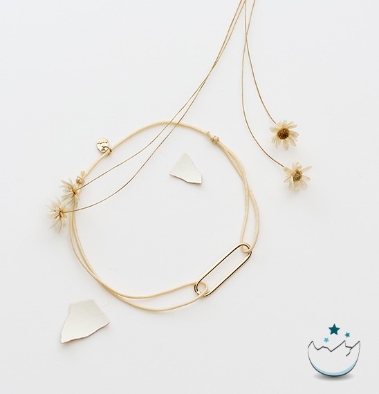 ŒUF BRACELET BIBI COULISSANT VANILLE