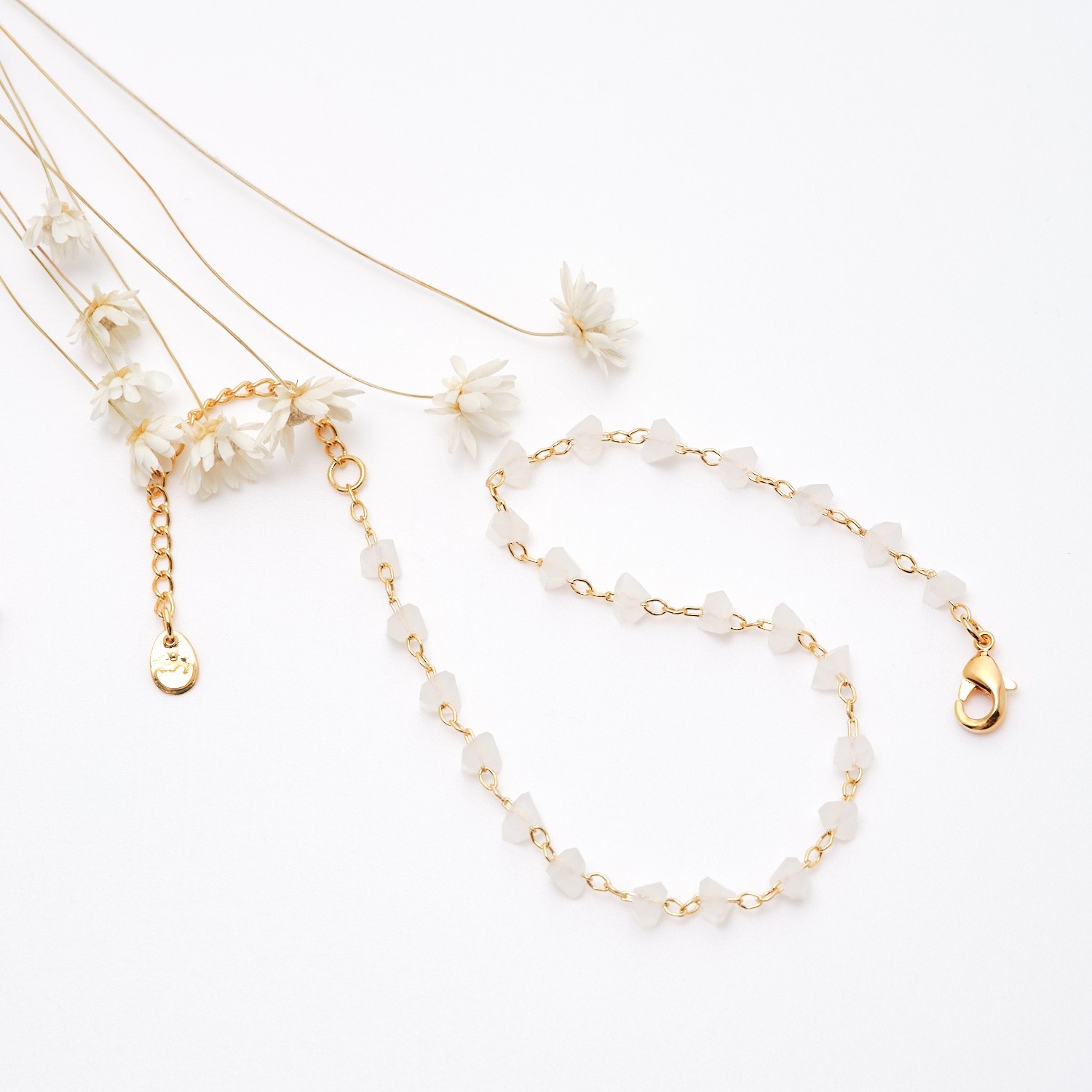 ŒUF BRACELET STONE BLANC