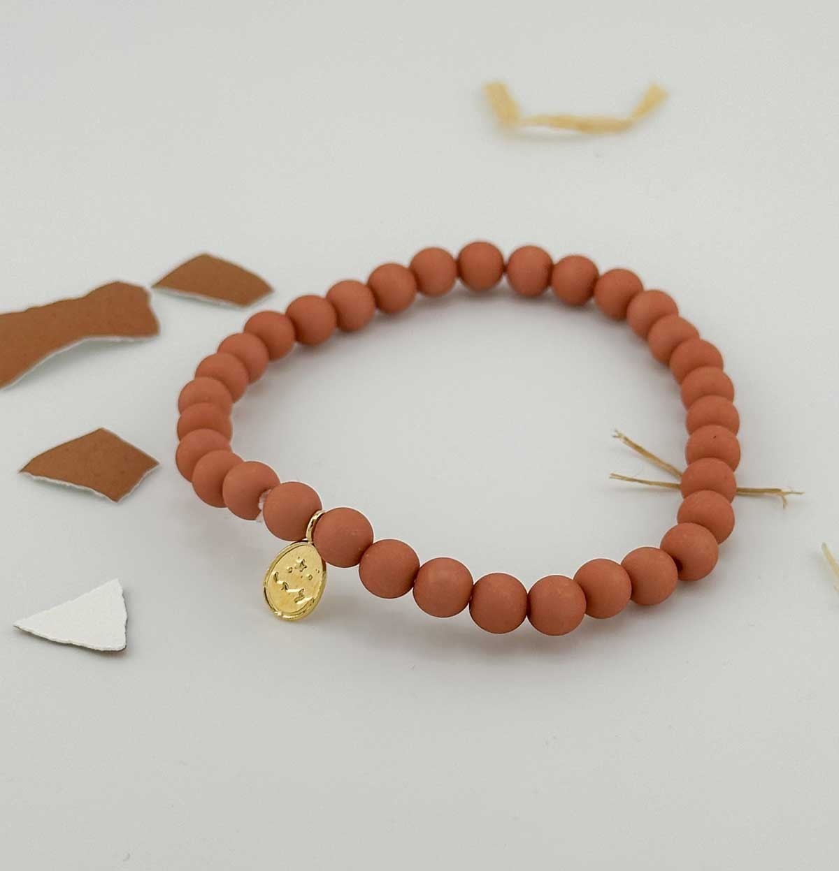 OEUF BRACELET BUBBLE TERRACOTTA