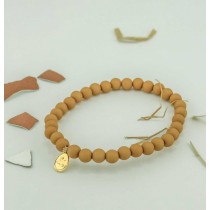 Bracelet Bubble en Résine Mate - Couleur Amande