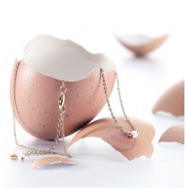 OEUF COLLIER BRACELET PRAGUE BLANC