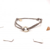 ŒUF BRACELET NINA TAUPE GOLD