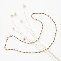 COLLIER DROP GRIS OLIVE