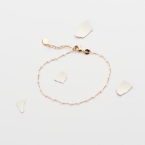 OEUF BRACELET PLUMETIS BLANC