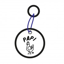 Porte-clés Papi poule caché dans un oeuf surprise leggstra