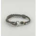 BRACELET MOUSQUETON NOIR & SABLE